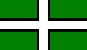 Devon Flagge Fahne 90x150cm, Grün, Polyester, Outdoor Events, Celebrations
