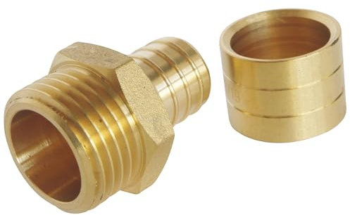SOMATHERM FOR YOU, Raccord à glissement mâle 15/21 pour tube PER Ø16 - Installation facile, résistant à la corrosion, norme NF, pression max 10 bars, température de 5°C à 90°C