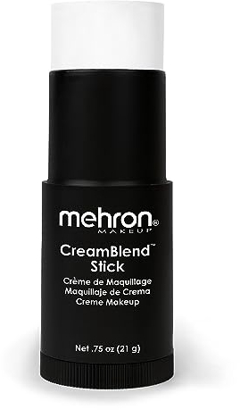 Mehron Make-up CreamBlend Stick | Gesichtsbemalung, Körperbemalung und Grundierungscreme-Make-up | Körperfarbe Stift (White)