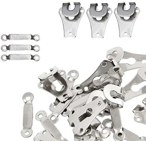 Trimming Shop 9mm Silber Hose Haken Und BAR Zum Aufnähen Auge Verschluss Verschlüsse für Reparatur Hose, Röcke, Mode Bekleidung, Kunst & Basteln Projekt, Packung 10