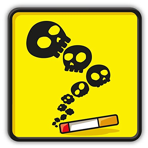 Smoking Kills Warning Sign Funny Hochwertigen Auto-Autoaufkleber 12 x 12 cm