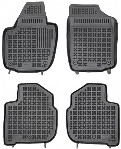REZAW PLAST 200209 Fußmatten Set Gummimatten Vorne und Hinten Matten schwarz Kompatibel mit SKODA Rapid Spaceback NH1 Rapid Schrägheck NH3, SEAT Toledo IV Schrägheck KG3