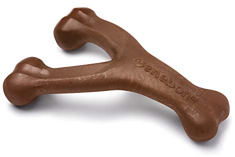 Benebone Wishbone Langlebiges Kauspielzeug für Aggressive Kauer, echter Erdnussgeschmack, Größe L