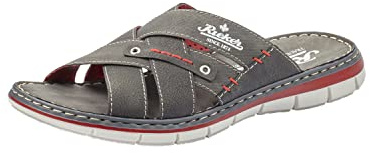 Rieker 25199 Herren Pantolette Textil/Synthetik braun