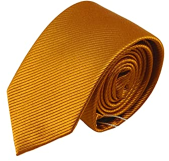 PB Pietro Baldini Krawatte für Herren aus 100% Seide - handgefertigt in Italien - 150 x 7 cm - dunkelorange
