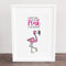 Bild Poster Flamingo Deko A4 Deko Motiv  Keep calm...Pink Flamingo ungerahmt