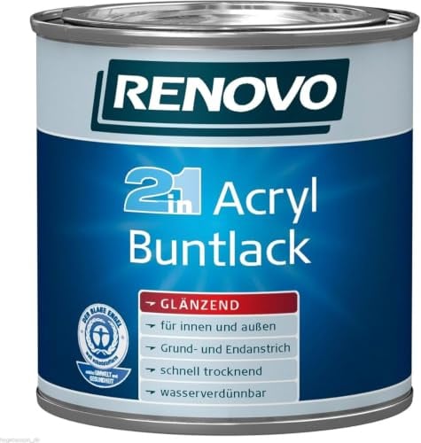 Acryl-Buntlack 2-in-1 375 ml RAL 0095 Weiß glänzend Renovo