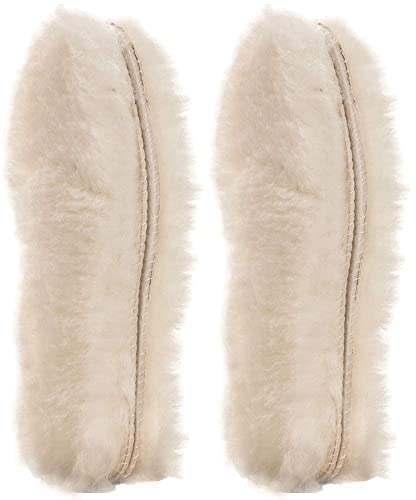 BTHEONE [ 2 Paar Australischen Schaffell Einlegesohlen Super Dick Premium fur Stiefel Schuhe| Robust & Extra flauschige Premium Schafwolle Einlegesohlen,Beige,[ 2 Paar ]EU 36