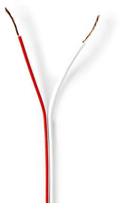 NEDIS - Speaker cable - 2x 0.50 mm² - CCA - 100 m - round - wrapped - PVC - white