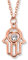 VIASOUL® Halskette Hand der Fatima I Hand Kette für Damen aus 925er Silber I Mit 585er Gold überzogen I Die Original Hamsa Kette