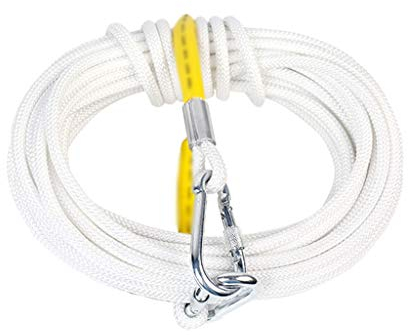 ZHWNGXO Escalada Al Aire Libre Cuerda, Fibra Química + 4 Mm De 10 Mm De Alambre De Acero con Dos Mosquetones Cuerda Estática For IR De Excursión Sporting Incombustible, Resistente Al Desgaste