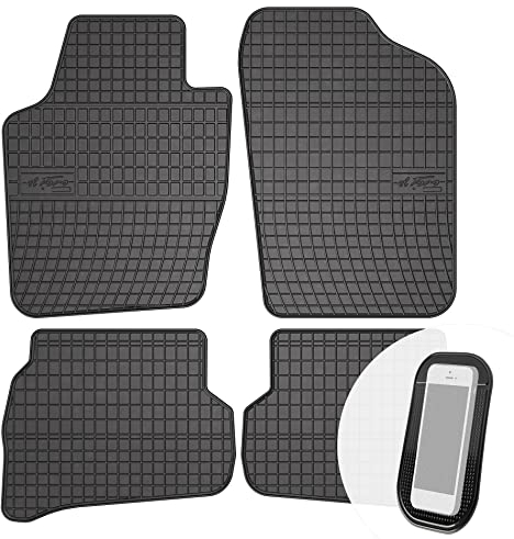 moto-MOLTICO Gummimatten Auto, 4-teiliges Set, Allwetter Gummi Fußmatten, Antirutsch & Wasserfest Autoteppiche - passend für VW Polo 5 2009-2017