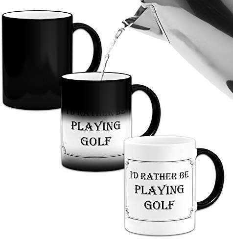 I'd Rather Be Playing Golf Novelty Heat Colour Changing Mug