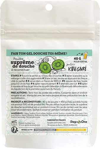 STEP ONE Gel de ducha en polvo de kiwi, 40 g