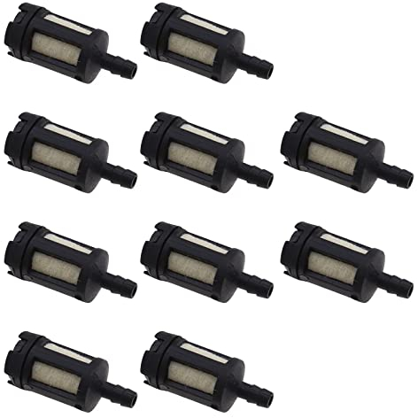 VGOL 10-teiliger Kraftstofffilter für Benzin-Kettensäge Kompatibel mit Homelite 49422 00759003 PS00380 96639 Rasenmäher-Kraftstoffkartusche aus Kunststoff