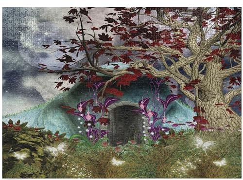 ABAKUHAUS Wald Puzzle, Abstrakt Goth Baum und Höhle, Heirloom-Qualität lustige Aktivität für die Familie langlebiger Karton, 1000 Stücke, Mehrfarbig