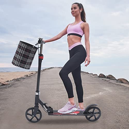 Roller Klappbar Scooter Höhenverstellbar Doppel Federung Kickroller faltbar Cityroller Tretroller Erwachsene/Kinder Kickscooter mit Handbremse und Fußbremse, bis zu 150kg Tragkraft