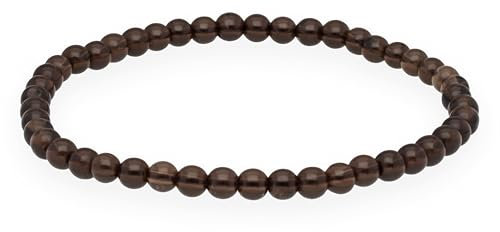 Lebensquelle Plus Mini Kugelarmband | 4mm | Hochwertiges Edelsteinarmband (Rauchquarz)