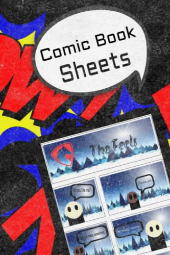 Comic Book Sheets: Comic Sheets, 103 Pages Paperback, Comic Strips