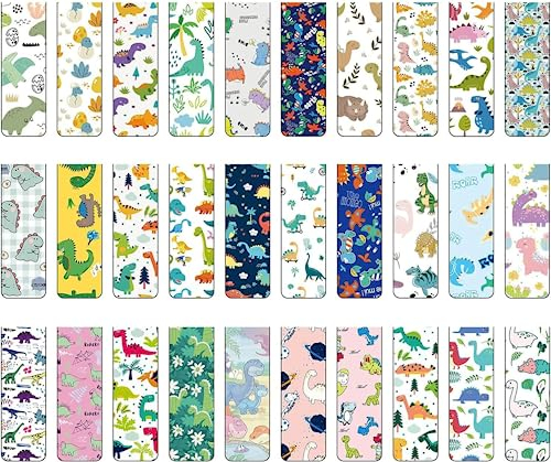 Sunshine smile Magnet Magnetische Lesezeichen,30pcs lesezeichen magnetische,magnetische Lesezeichen Bunt Niedlichen Lesezeichen,magnetische Lesezeichen Kinder,book marks for reading (Dinosaurier-30)