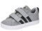 adidas VS Pace 2.0 Hook And Loop Shoes Kids, Scarpe da Ginnastica, Grey Three/Core Black/Cloud White, 32 EU