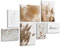 Muralo - Wandbilder Set - Leinwand Bilder Set Aufhängefertig in Boho Stil - das Leinwandbilder Set - Bilder für Wohnzimmer - Modernes Boho Set - Beige - 3 Bilder 30 x 40 cm und 4 Bilder 20 x 30 cm