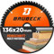 BAUBECK Sägeblatt 136x20 - Multi Material Feinschnitt - Kreissägeblatt 136 x 20mm für Holz, Aluminium, Metall uvm. - Sägeblatt 136x20mm kompatibel mit Bosch GKM uvm.