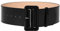 SUOSDEY Damen Lackleder Gürtel, Mode Breite Taillengürtel Cinch Gürtel für Kleid Mantel mit quadratischer Schnalle schwarz