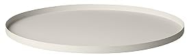 Blomus Tablett -Peasy- Serviertablett aus Edelstahl | Dekotablett rund mit Rand ⌀ 30cm (S, Moonbeam)
