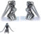 Sterling Silver Suffering Goddess Pendant Necklace,Suffering Goddess Necklace,Vintage Religious Suffering Goddess Amulet Pendant Necklace (2pc)