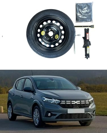 Ersatzradsatz 16 Zoll kompatibel mit Dacia Sandero Stepway mit Wagenheber, Schlüssel und Tasche 125/80R16