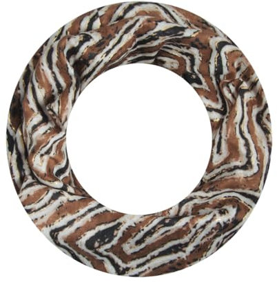 Majea Loop Schal Damen Schlauchschal Halstuch schmaler Loopschal (880050) (beige 13)