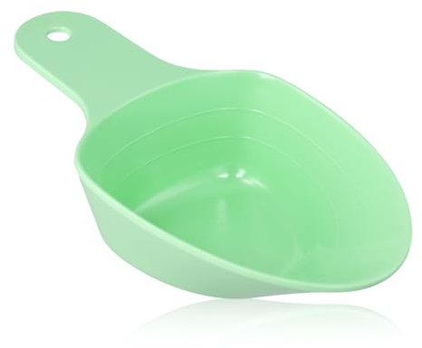 Dog Food Scoop, 1 Cup 1/2 Cup 1/4 Cup Pet Food Scoop Melamine Pet Food Feeding Scoop Accurate Measurement Pet Food Scale Cup for Dog Cat Bird and Rabbit, Dishwasher Safe (Green)