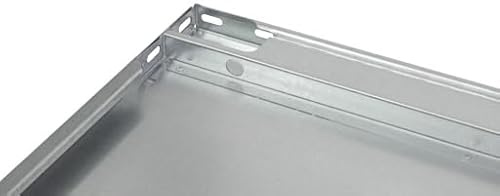 qpool24 Tablette MULTIplus150, 750 x 600, galvanisée, perforée pour butée centrale