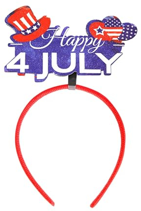 Vhersily Haarreif USA Unabhängigkeitstag Party Dekoration Niedlich Amerikanische Flagge Mini- Hut Haarband Elegant Kopfschmuck Accessoire für Amerika USA Party Deko Abschiedsparty Deko
