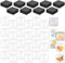 72 Pieces Clear Refrigerator Magnets, 30mm Square Decorative 3D Glass Fridge Magnets, Notice Board/Planning Magnets with Adhesive Backing for DIY Craft, Photo, Map, Office Magnets