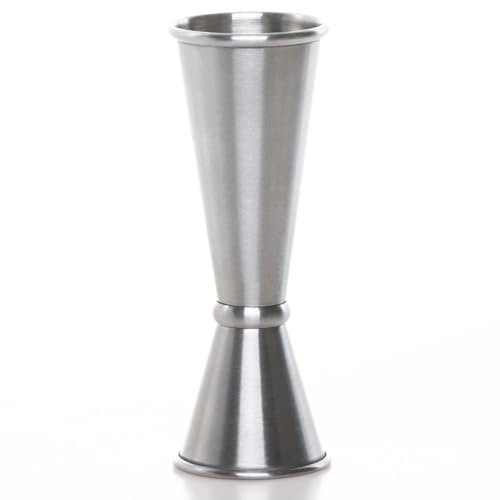Bariante Doppel-Messbecher für Barkeeper, 57 ml, 28 ml, Cocktail-Messbecher, japanisches Schnapsmaß – Silber