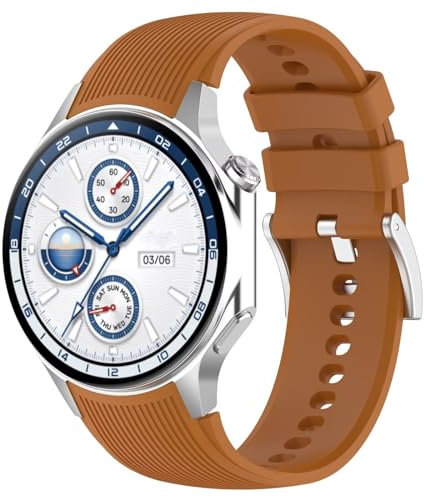YKNIUFLY Correa de Reloj para Oppo Watch X, TPU Silicona Suave, Antideslizante, Correa de Repuesto Ajustable para Oppo Watch X.(Marrón Oficial)