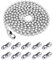 Butyeak Edelstahl Kugelkette, Edelstahl Perlen Rollenkette, 3 Meter Kugelkette, 4mm Durchmesser mit 10 Passenden Anschlüssen, Für DIY-Schmuckherstellung, Halsketten, Armbänder, Schlüsselanhänger Usw