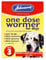 WUNDAPETS JOHNSON'S VETERINARY EASY ONE DOSE WORMER SIZE 3 FOR LARGE DOGS & PUPPIES 8-40KG WORMING TABLETS