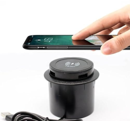 HEBEOT Embedded Desktop Wireless Charger Desktop Embedded Wireless Charger Wireless Charger For Smartphones, Smartwatches And Earbuds 6.8 * 6.8 * 6.2cm