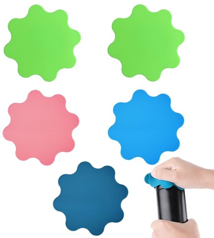 JCUGSBS 5pz Apri Barattolo in Gomma, Apribarattoli in Silicone Multifunzione Antiscivolo Resistente al Calore Sottopentola in Silicone Jar Opener fiore per Anziani Mani Deboli (4 Colori)