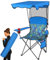 SeaSlep Silla plegable con toldo con bolsa de transporte, silla reclinable plegable para camping, sillón con brazo