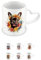 Pyramid International, Frenchie Mug, Coffee and Hot Chocolate Ceramic Mug, Heart Shaped Handle, Watercolour Love My Dog Collection, 11oz / 315ml, One Size, White