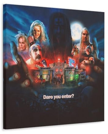 Horror Movie Poster HOUSE OF 1000 CORPSES Poster Dekorative Malerei Leinwand Wandkunst Wohnzimmer Poster Schlafzimmer Malerei,Wandkunst Bilddruck Moderne Familienzimmer Dekor 16x16inch(40x40cm)