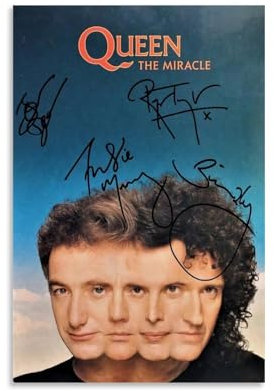 FVLYRWMQX Queen Poster Music Rock Band Vintage Für Zimmer, Ästhetische Leinwand-Wandkunst, Schlafzimmer-Dekor Poster 08x12inch(20x30cm)