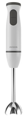 Aiwa Kenkiri 800PLUS ABL‑800 Plus Stabmixer, 600 W, 2 Geschwindigkeiten + Turbo, 4 Zubehörteile (500 ml, Messbecher mit Deckel, Zerkleinerer 500 ml, Schneebesen, Stahlstab), Spritzschutz, BPA-F