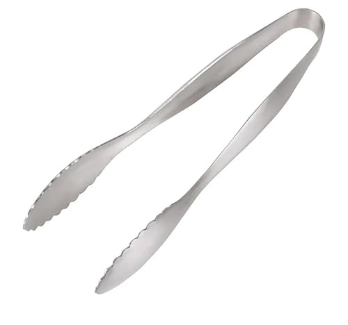 Olympia Stainless Steel Curve Ice Tongs, 157mm, 157 mm | Sleek curved handle offers a comfortable grip, while the secure spring mechanism ensures reliable, mess-free ice service.