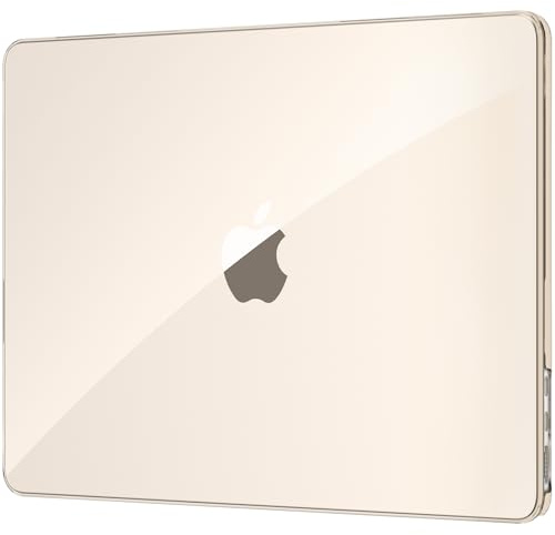 EooCoo Compatible with MacBook Air 13 inch Case M5 2026 M4 M3 M2 2025 2024 2022 Mac Book Air 13.6 Transparent Hard Shell Clear Ultra-thin Laptop Cover for A3449 A3240 A3113 A2681 - Starlight Clear