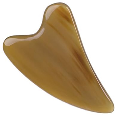 FOMIYES Massagebrett zur Muskelentspannung mit Glatten Kanten aus Ochsenhorn Dreieckiges Praktisches Schabeplatten Massagegerät für Rücken und Beine